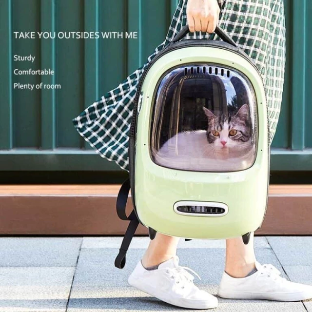 Breezy2 Smart Cat Carrier-Green (TECNO PAW)