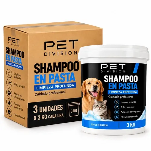 SHAMPOO EN PASTA X 3 KG CAJA X 3 UNIDADES (PET DIVISION)